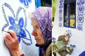 90 წლის ჩეხმა ქალბატონმა სოფელი სამხატვრო გალერეად აქცია