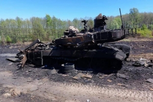 უკრაინაში რუსეთის ყველაზე თანამედროვე ტანკი T-90M გაანადგურეს