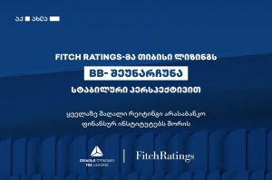 Fitch Ratings-მა თიბისი ლიზინგს „BB“ - სტაბილური პერსპექტივით შეუნარჩუნა