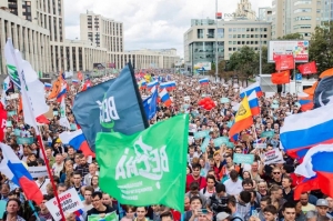 მოსკოვში, სამართლიანი არჩევნების მოთხოვნით, აქციაზე 20 000-ზე მეტი ადამიანი გამოვიდა