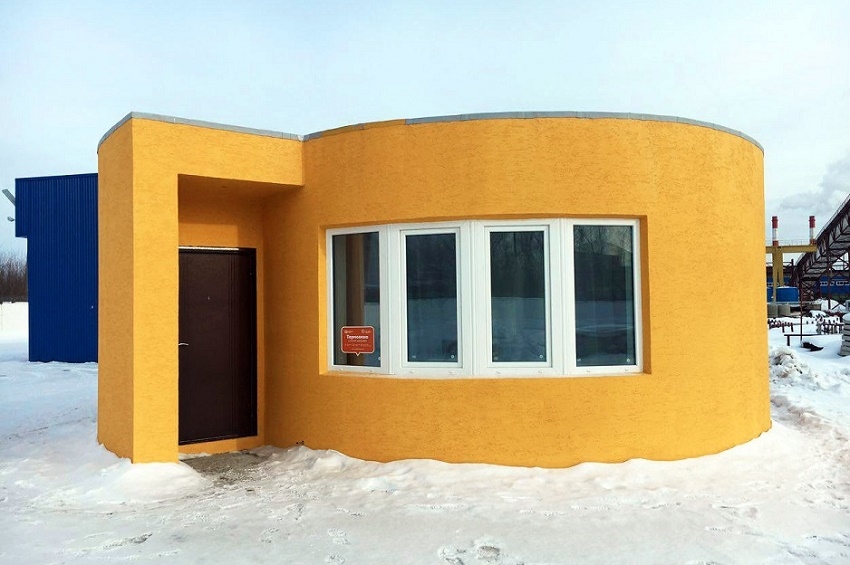 რუსეთში საცხოვრებელი სახლი 3D პრინტერით 24 საათში ააშენეს