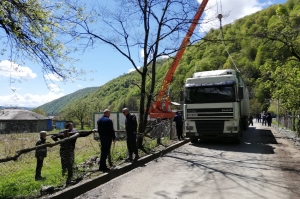 პანკისში დაცვის პოლიციისთვის დროებით თავშესაფარს აწყობენ