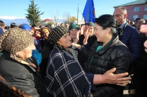 სალომე ზურაბიშვილი სოფელ ყარაჯალას მოსახლეობას შეხვდა